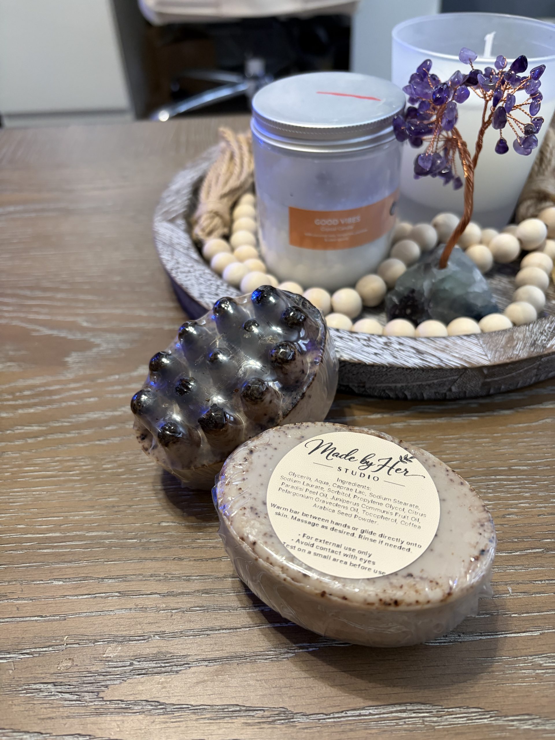 Citrus Coffee Goat Milk Massage Soap Bar